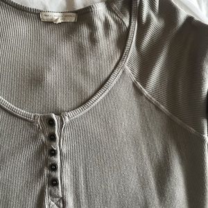 Long Sleeve Grey Button Up